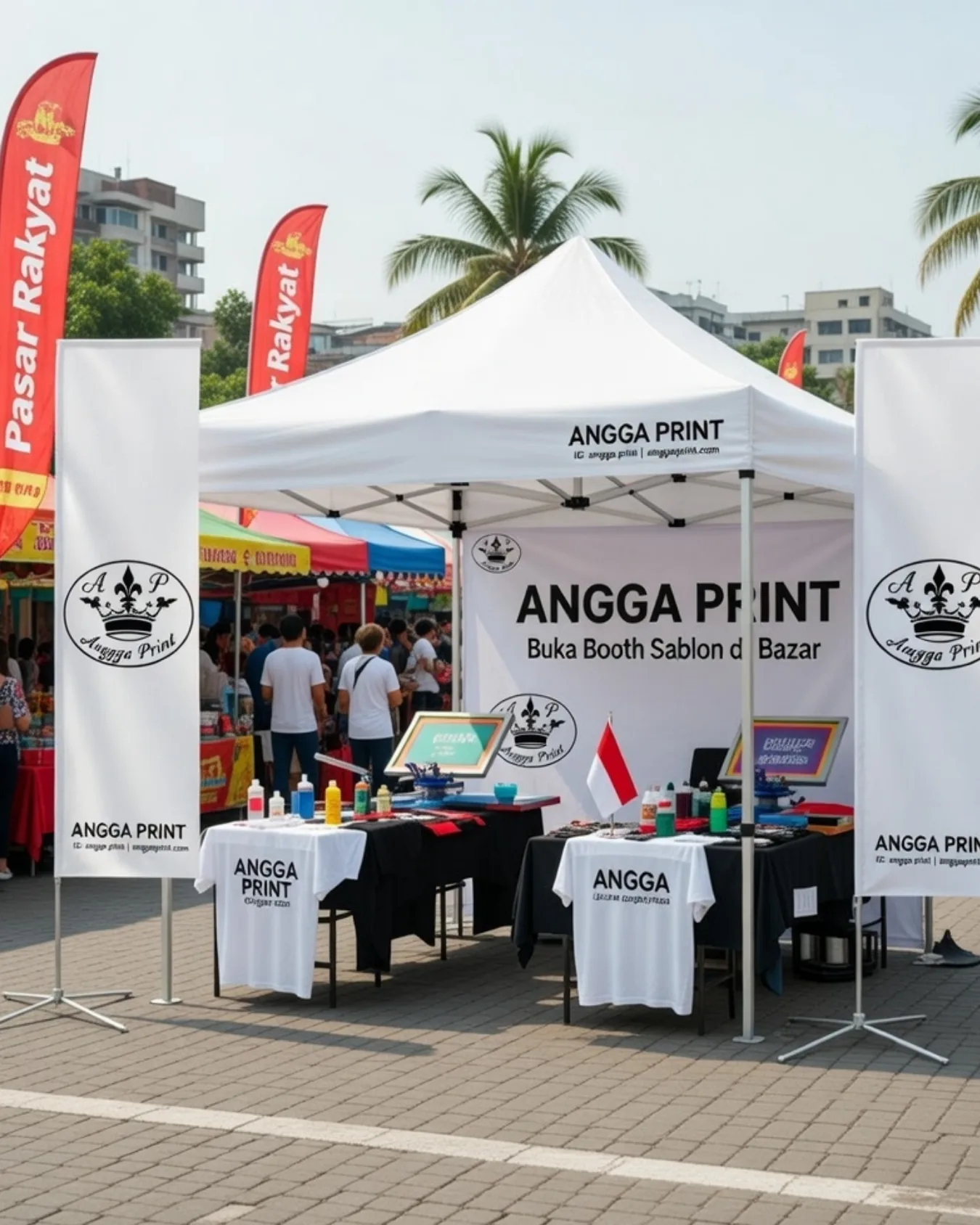 Sablon Tenda Custom, Tahan Cuaca, Branding Tajam, Siap Pakai (10)
